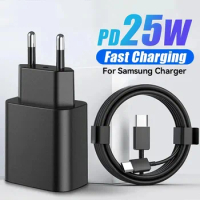 PD 25W USB C Charger Quick Charge 3.0 Super Fast Charging With Type C Cable For Samsung Galaxy S23 S22 S21 Ultra Note 20 Charger
