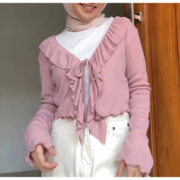 FLoeyr - Cardigan Rumbai Ruffle Crop