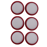 6Pcs For Dibea D18 D008pro Hand-Held Vacuum Cleaner Round Washable Filter Meshes Filter Vacuum Cleaner Filter