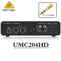 Behringer UMC204HD/UMC202HD/ UMC22 Sound Card Audio Interface Recording Independent External Sound Card Midi Live Broadcast