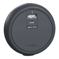 Schneider - Easy series 21W Type A+C USB 插座模組 A3J210UAC_GY