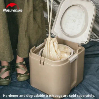 Nature-hike Portable Outdoor Toilet Adults/Child Camping Mobile WC With Cover Removable Inside-Barrel Picnic Trash Box Trash Can
