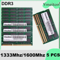Ymeiton DDR3 5 PCS Memoriam Laptop Universal Memory DDR3 memory1333MHz 1600MHz 4GB 8GB SO-DIMM RAM 240-Pin Memory Card Wholesale