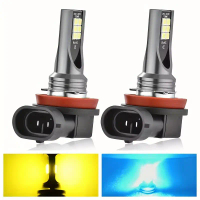 2pcs H8 H9 H11 LED Car LED Fog Lights Bulb 12SMD 6000K White Ice Blue Golden Car Fog Lamp Daytime Ru