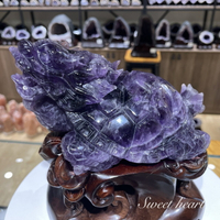 Sweet Heart 田芯精選😘天然紫水晶龍龜 手工巧雕款 值得收藏 祥瑞神獸 鎮宅守財 平安貴人 收藏級 歡迎自取