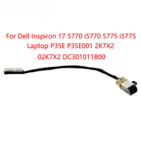 Replacement DC Power Jack Cable Connector for Dell Inspiron 17 5770 i5770 5775 i5775 Series P35E P35E001 2K7X2