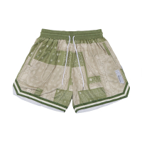 Gametime Paisley Shorts 球褲 男款 綠土色 變形蟲 圖騰 抽繩 籃球褲 GT039GN