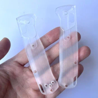 1pair Transparent Acrylic Grip Handle Scales for Genuine Benchmade Bugout 535 Knife DIY Patch Modification Accessories