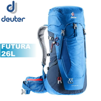 【Deuter 德國 FUTURA 26L 透氣網架背包《藍》】3400318/雙肩後背包/自助旅行/登山/專業輕量透氣背包