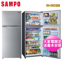 【SAMPO 聲寶】610公升一級能效變頻雙門電冰箱SR-C61D-S9(含拆箱定位+舊機回收)
