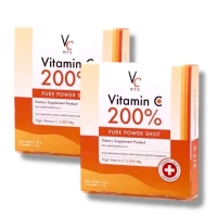 (โปร 2 กล่อง) วิตซีเพียว น้องฉัตร  VC Vit c Vitamin C 200% Pure Power Shot High Vitamin C 3,000 mg. 