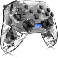 Transparent Pro/Mini Controller Wake Up Function Bluetooth Wireless Compatible Nintendo Switch/Lite/OLED