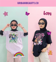 Urbanbeautyco Oversized Tees Bootleg kaos wanita