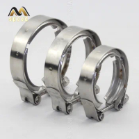 Universal Stainless steel 2" 2.5" 3" 3.5" Exhaust downpipe v band clamp v-band clamps V clamp clip 1.5 2.5 3 3.5 inch