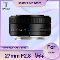 TTArtisan AF 27mm F2.8 APS-C Mirrorless Camera Lens Applicable for Fuji X-A1 X-M1 X-H1 Sony A6000 A7 Nikon Z50 Z9