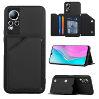 For Infinix Note 10 Pro NFC Leather Card Slot Flip Case Infinix Note 11 Luxury Magnetic Back Panel Cover Infinix Note 10 Pro