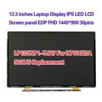 13.3 inches Laptop Display IPS LED LCD Screen panel EDP FHD 1440*900 30pins LP133WP1-TJA7 For Samsung NP700Z3A S03US Replacement