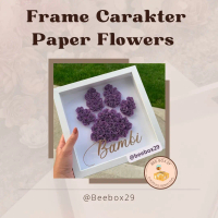 FRAME 3D CARACTER LUCU PAPER FLOWERS PIGORA KADO FOTO BINGKAI Modern DIPASANG DI DINDING