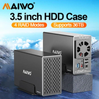 MAIWO 2 Bay HDD Docking Station SATA To USB 3.0 Hard Drive Docking Station for 3.5 Inch Hard Drive Case with 4 RAID Modes Case