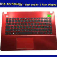MEIARROW 95%New/Orig top case For Asus A450 X450 X450C X450V Y481C F450 palmrest US keyboard upper cover,Red
