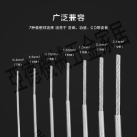楊陽YYAUDIO 單晶銅鍍銀音響喇叭線機內線音頻信號DIY耳機升級線【亞德機械五金家居】