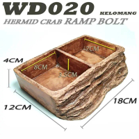 Wd020 Hermit Crab Ramp Bowl Tempat Minum Makan Rendam Kelomang 2In1 Pasti Ori