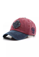 Kings Collection 加拿大刺繡楓葉紅藍可調節棒球帽 KCHT2346