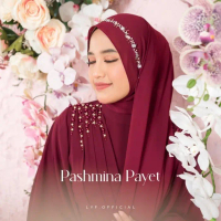 Jilbab Pashmina Payet Kerudung Hijab Bahan Ceruty By Lyf Official -