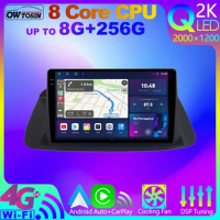 Owtosin QLED 2K 8G+256G Android 12 GPS Car Radio For Honda Accord 8 CU CW Acura TSX 2007-2015 360 Panoramic Camera CarPlay DAB