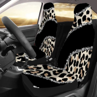 leopard print car accessories Front Seat Covers Set of 2 for Vehicle Car SUV Truck Van Seat Protector Accessory Deco