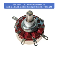 1PC WTH118-1A Single turn carbon film potentiometer 2W 3.3K~2.2M ohm for Audio, power amplifier, radio etc