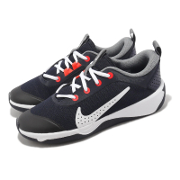 NIKE 耐吉 排球鞋 Omni Multi-Court GS 大童 女鞋 深藍 白 運動鞋 羽球 桌球(DM9027-402)