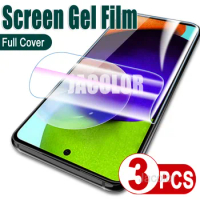 3PCS Gel Film For Samsung A73 A53 A72 A52 A52S A71 A51 A03S A02S Hydrogel Front Screen Protector A 53 52S 02S Not Safety Glass