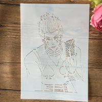 A4 29cm Anime Hunter X Hunter Hisoka DIY Layering Stencils Painting Scrapbook Coloring Emboss Album Decor Template