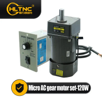 Motor AC Mikro, 120W, 110V dan 220V, Fasa tunggal, Motor Asynchronous, Aci Motor 15mm, dengan Pengaw