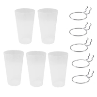 5 Sets Pegboard Bins With Rings Ring Style Pegboard Hooks With Pegboard Cups Pegboard Cup Holder Accessories