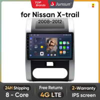 Junsun V1 AI Voice Wireless CarPlay Android Auto Radio for Nissan x trail t31 2007-2013 Qashqai 4G Car Multimedia GPS 2din