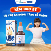 Combo siro bổ sung kẽm và khoáng chất cho bé Smartbibi Zin C + Smartbibi Fesom hỗ trợ bé bổ sung kẽm