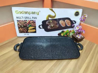 Suggo Grill Pan Teflon 2 In 1 Alat Bakar Sate Daging Bbq Square HITAM
