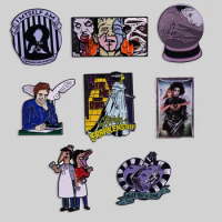 High Quality Tim Burton Classic Collection Enamel Pin Frankenstein Movie Badge Horror Punk Brooch Denim Jacket Backpack Pin Gift