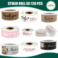 1 Roll Isi 120 Pcs Stiker Thank You Panjang - Stiker Label Kemasan Termurah