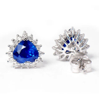 【禾美珠寶】天然皇家藍藍寶石耳環SN262(18K金)