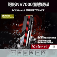 Netac 台灣公司貨 1TB SSD 含散熱片+Dram M.2 NVMe PCIe4.0 x4