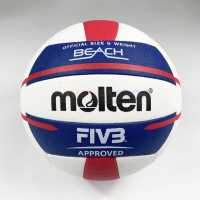 (ของแท้ 100%) วอลเลย์บอล Molten V5B5000 ลูกวอลเลย์บอลชายหาด หนังPU เบอร์5 เย็บด้วยเครื่องจักร