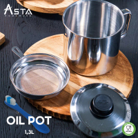 Asta Homeware Oil Pot Tempat Wadah Saringan Minyak / Tempat Minyak 1,3L
