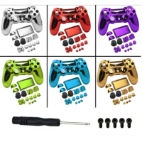 Full Set Housing Shell buttons For PS4 Pro Controller Plating Chrome Case Cover PlayStation 4 Pro JDS040 JDM040 4.0 Gamepad