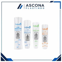 TRIFINITY Cup Plastik Injection Gelas Plastik Minuman 12oz 14oz 16oz 24oz INJ. 14oz / 400 ml