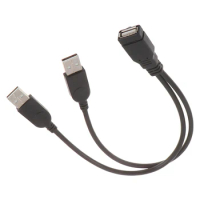USB 2.0 female to usb 2 male cable usb double splitter power extension cable