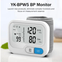 Automatic Digital Wrist Blood Pressure Monitor Sphygmomanometer Tonometer Tensiometer Heart Rate Pulse Meter BP Monitor