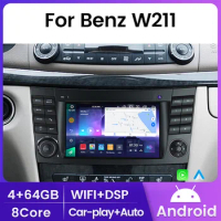 Android Auto 7'' Car Radio For Benz W211 Multimedia Player GPS Navigation 4G LTE WIFI BT 5.0 DSP RDS Radio Wireless for Carplay